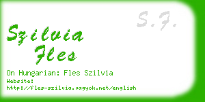 szilvia fles business card